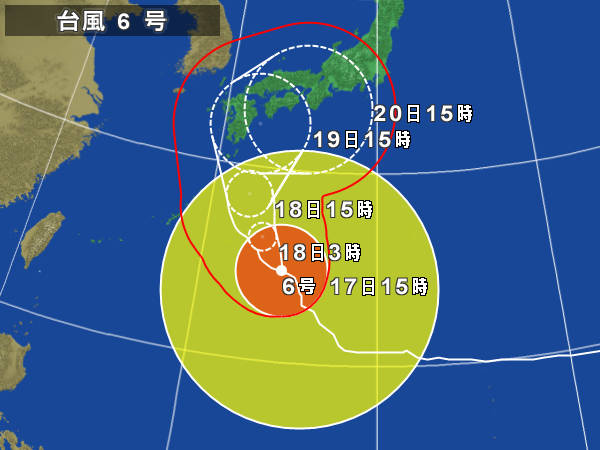 台風接近ちぅ～